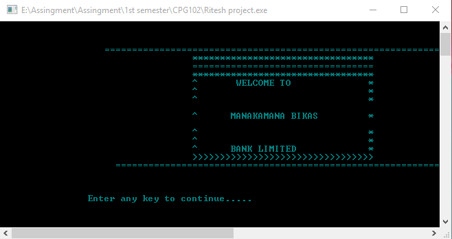 data 1 1 - Banking management system project in C