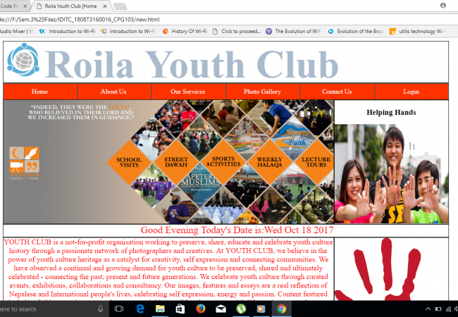 Screenshot 607 650x450 - Social Club’s Site Using HTML, CSS  JAVASCRIPT