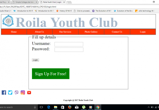 Screenshot 612 650x450 - Social Club’s Site Using HTML, CSS  JAVASCRIPT