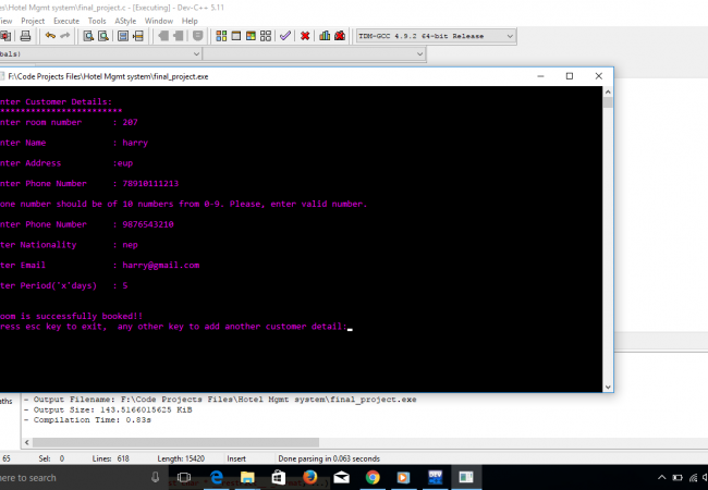 Screenshot 617 650x450 - Hotel Management System in C Programming with Source Code