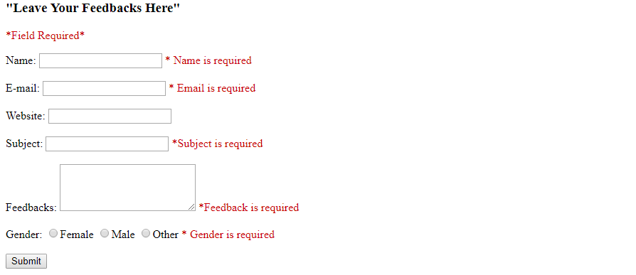 Screenshot 679 - Form Validation – PHP Basics