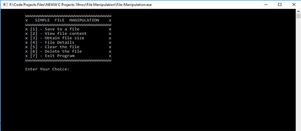 Screenshot 10181000 - File Manipulation System In C++ With Source Code