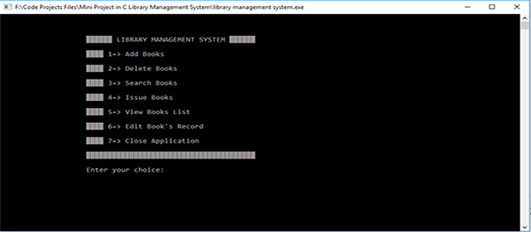 LIBRARY MANAGEMENT SYSTEM – PROJECT REPORT
