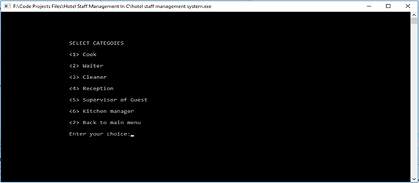 HOTEL STAFF MANAGEMENT SYSTEM IN C PROGRAMMING WITH SOURCE CODE