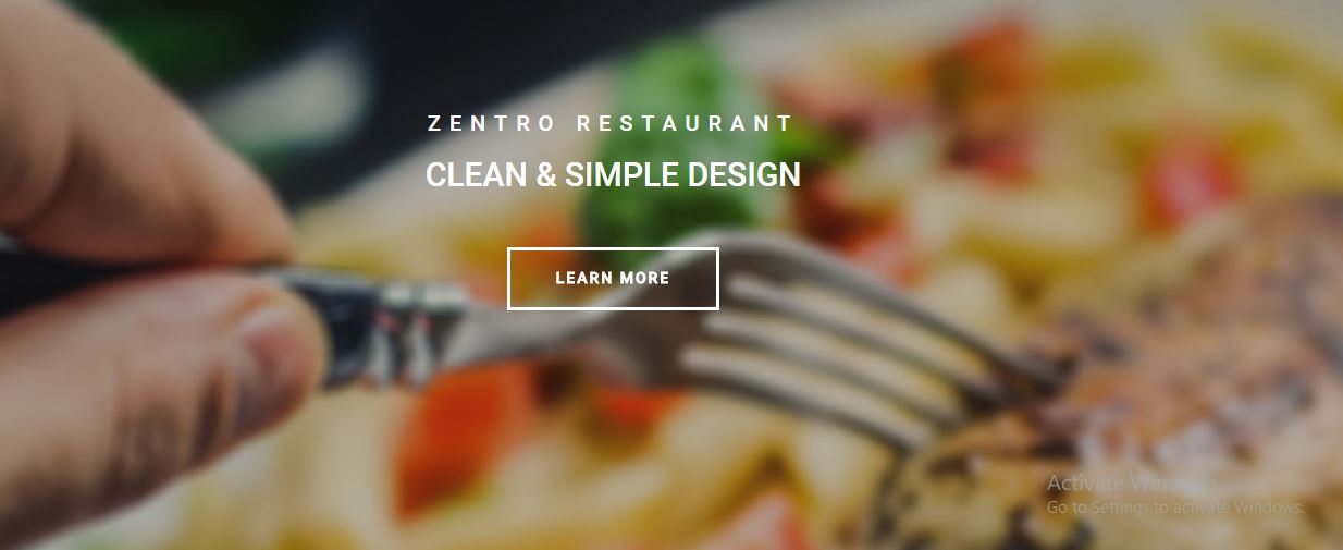 Online Restaurant Using HTML and CSS