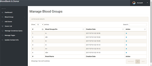 BLOODBANK & DONOR SITE USING PHP WITH SOURCE CODE