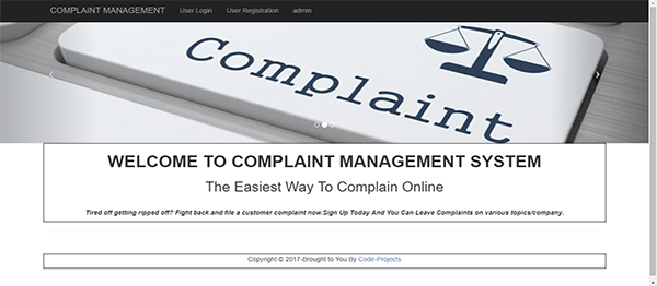 ONLINE COMPLAINT SITE USING PHP WITH SOURCE CODE