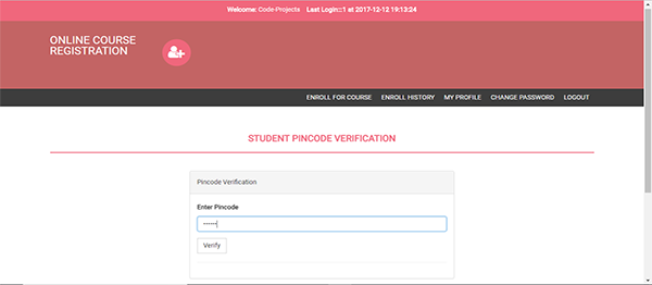 ONLINE COURSE REGISTRATION SITE USING PHP WITH SOURCE CODE