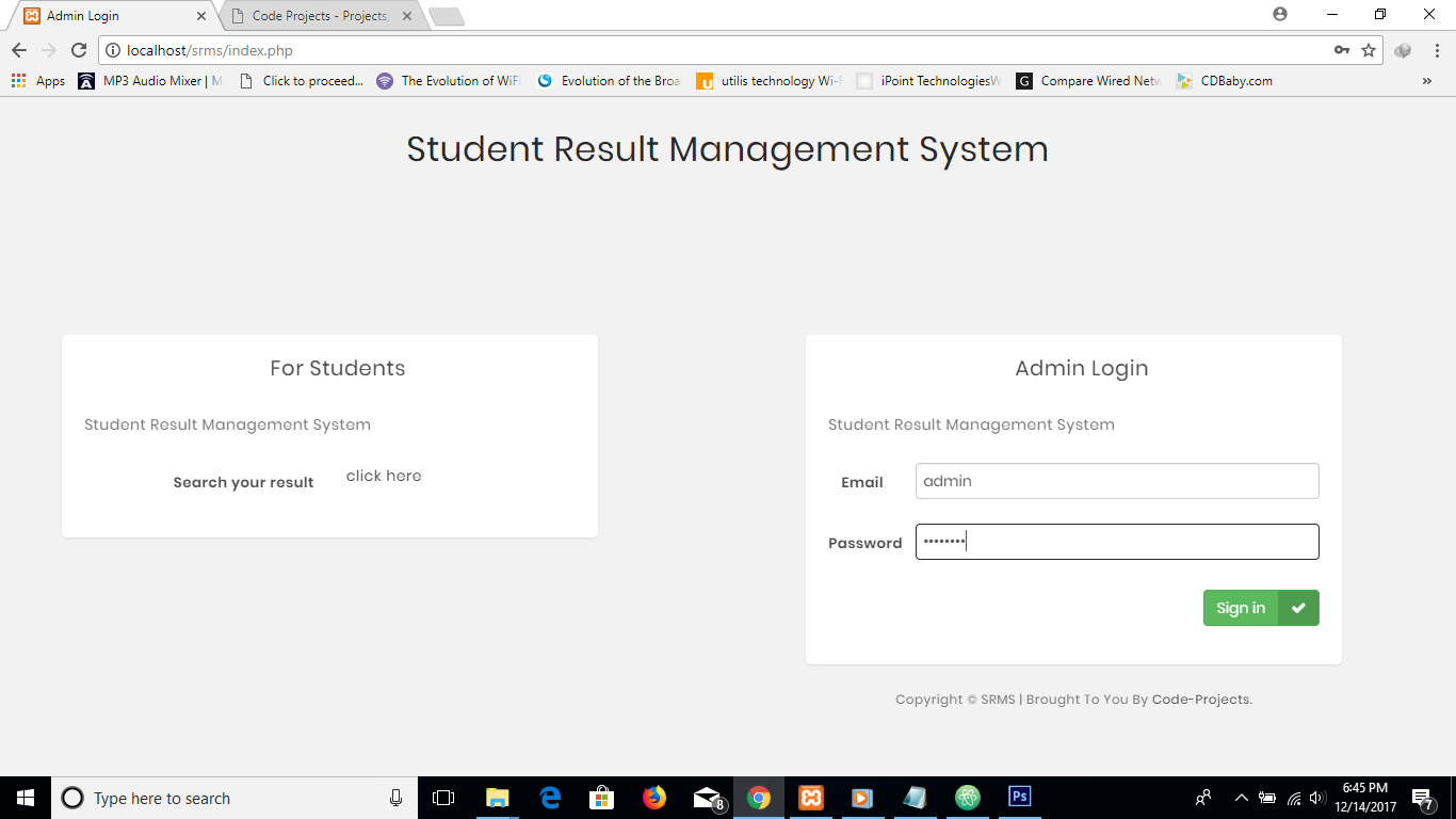Student Result Management Site Using PHP With Source Code - Code Projects
