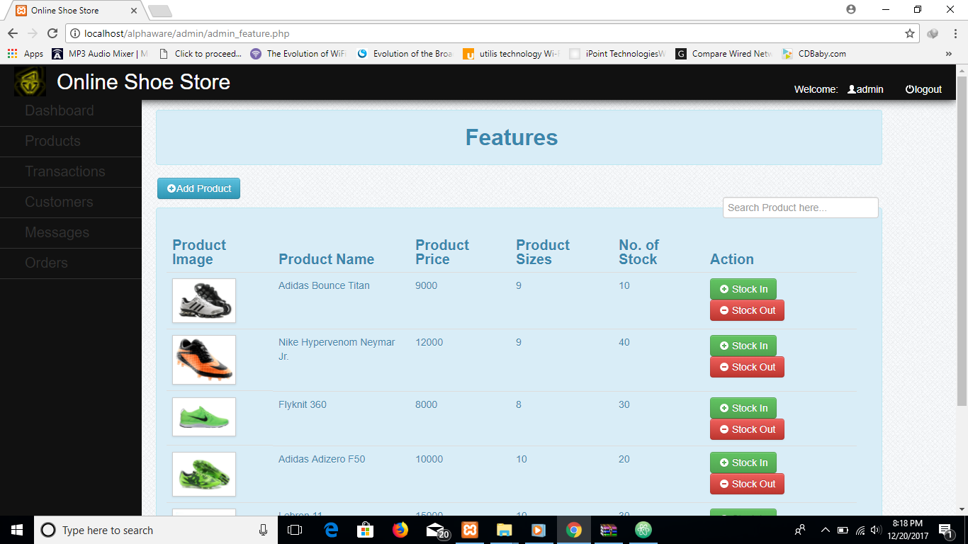 Online Shoe Store Using Php With Source Code Code Projects 4389
