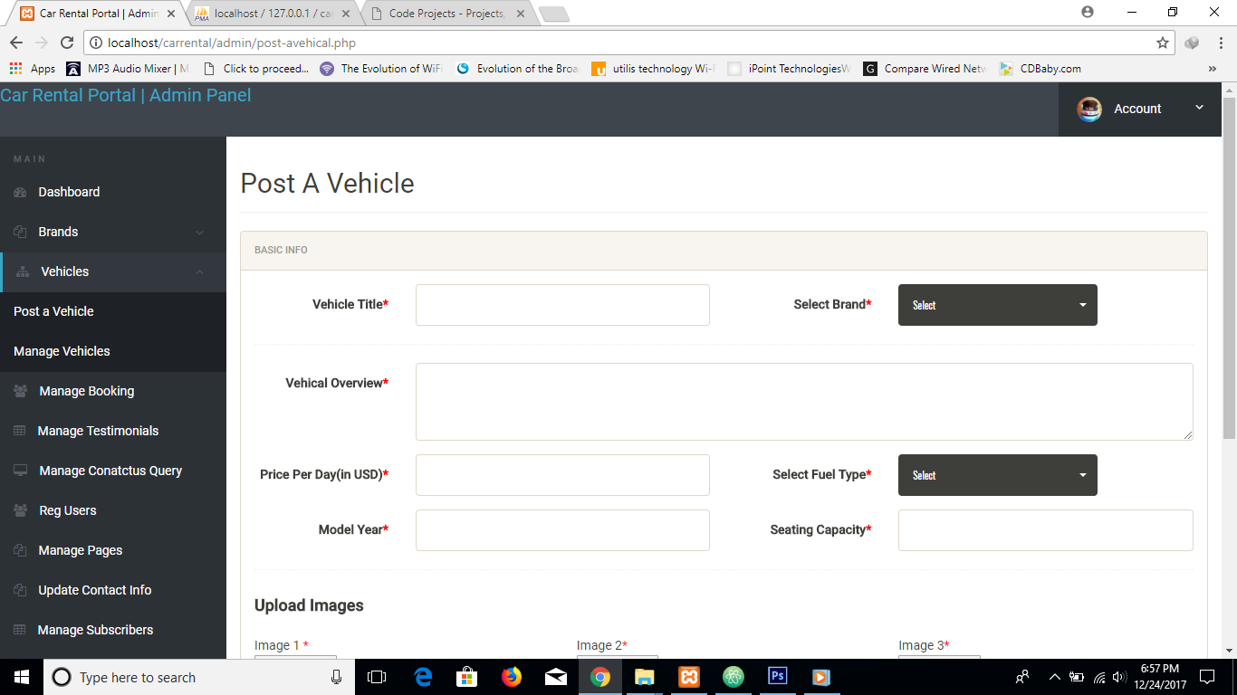 car rental software open source php reports
