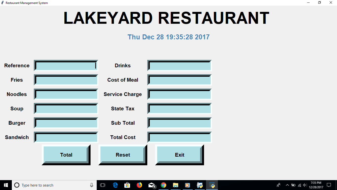 Screenshot 1643 - RESTAURANT BILL MANAGEMENT SYSTEM IN PYTHON WITH SOURCE CODE