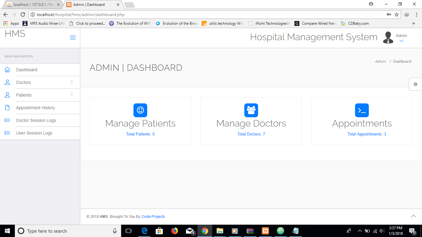 hospital management system php script