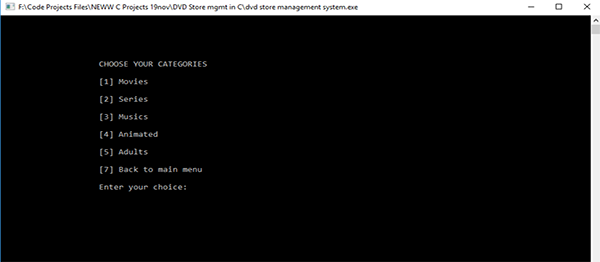 Screenshot 1805000000000000 - DVD Store Management System In C Programming With Source Code