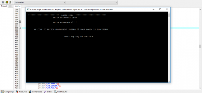 Prison Management System In C Programming With Source Code Source