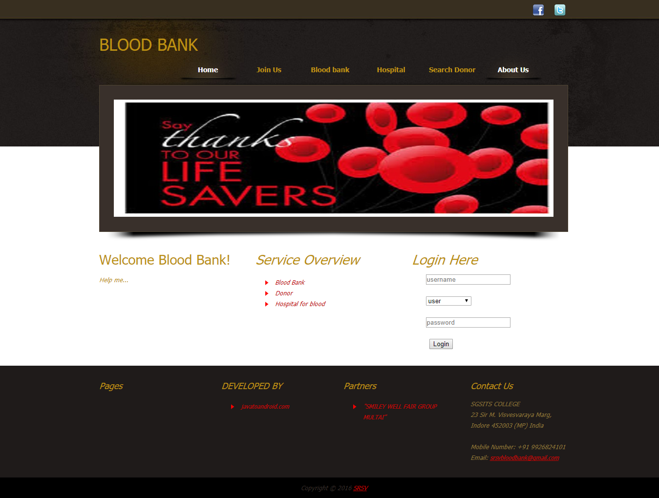 blood bank management system java project