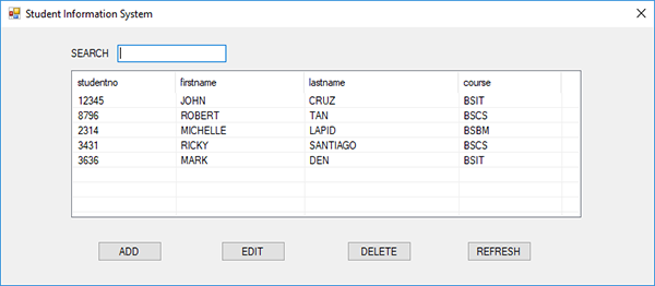 STUDENT INFORMATION SYSTEM IN VB.NET WITH SOURCE CODE