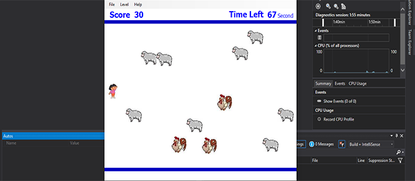 CATCH THE SHEEP GAME IN C# WITH SOURCE CODE