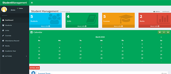 STUDENT MANAGEMENT SYSTEM (V.1.1) IN PHP WITH SOURCE CODE