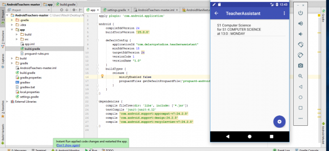 Teacher Classroom Assistant In Android With Source Code | Source Code ...