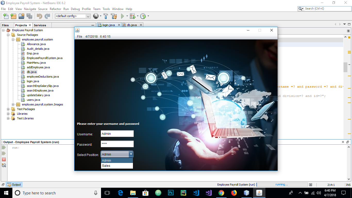 Employee Payroll Management System In Java Using NetBeans With Source 