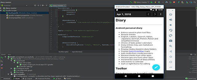 diary android app source code