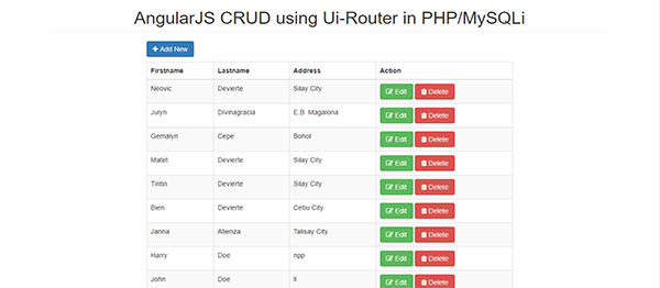 CRUD USING UI-ROUTER IN ANGULAR JS WITH SOURCE CODE