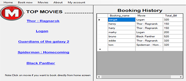 Screenshot 3656000 - MOVIE TICKET BOOKING SYSTEM IN VB.NET WITH SOURCE CODE