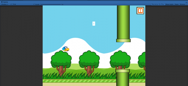 Screenshot 3735 650x300 - Flappy Bird Game In UNITY ENGINE With Source Code