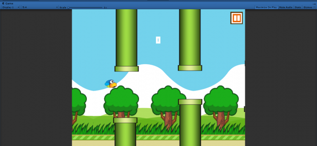 Screenshot 3736 650x300 - Flappy Bird Game In UNITY ENGINE With Source Code