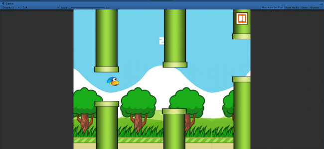 Screenshot 3737 650x300 - Flappy Bird Game In UNITY ENGINE With Source Code