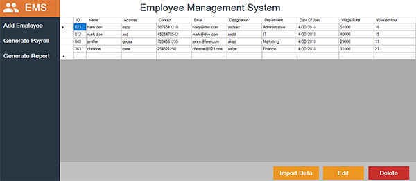 Employee Management System In C# With Source Code