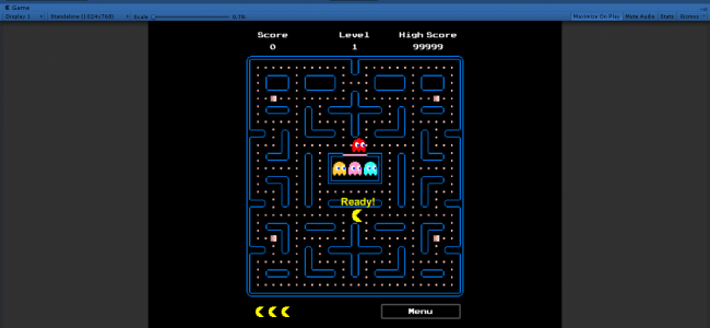 Screenshot 3870 650x300 - Pac-Man Game In UNITY ENGINE With Source Code