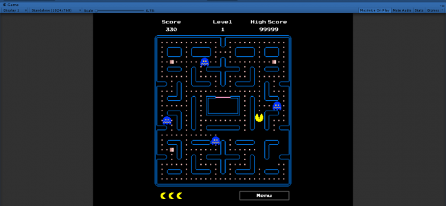 Screenshot 3872 650x300 - Pac-Man Game In UNITY ENGINE With Source Code
