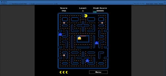 Screenshot 3873 650x300 - Pac-Man Game In UNITY ENGINE With Source Code
