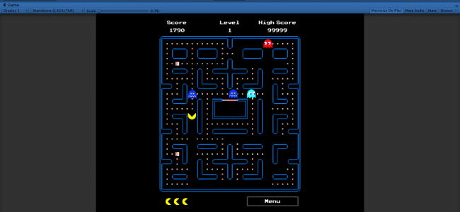 Screenshot 3876 650x300 - Pac-Man Game In UNITY ENGINE With Source Code