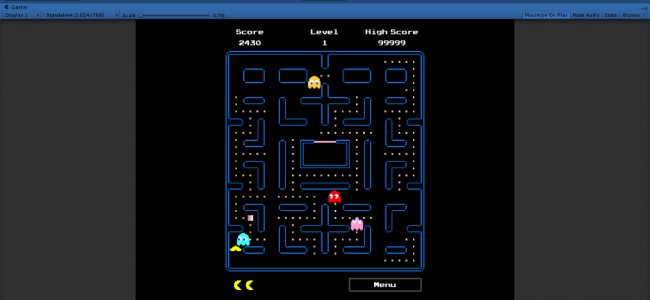 Screenshot 3878 650x300 - Pac-Man Game In UNITY ENGINE With Source Code