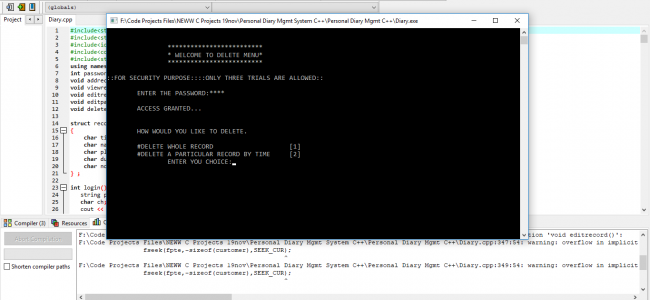 Screenshot 4101 650x300 - Personal Diary Management System In C++ With Source Code