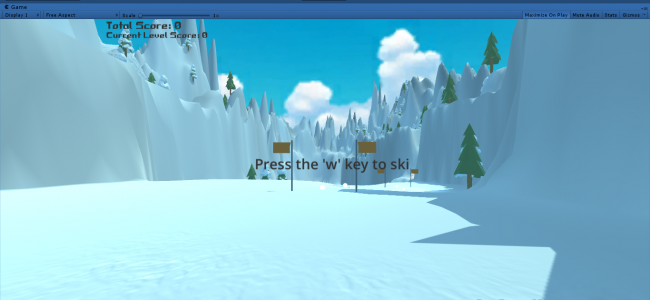 Screenshot 4172 650x300 - DownHill Snow Skiing Game In UNITY ENGINE With Source Code
