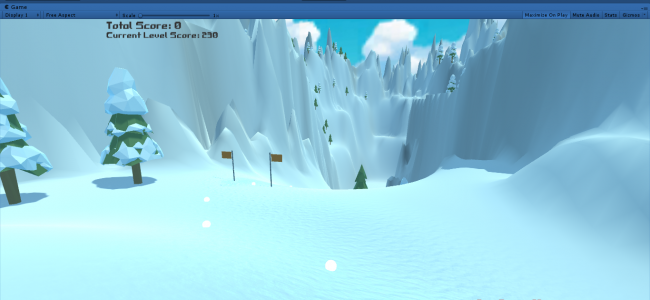 Screenshot 4175 650x300 - DownHill Snow Skiing Game In UNITY ENGINE With Source Code