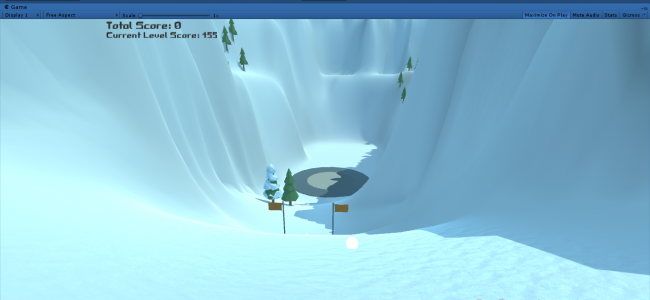Screenshot 4180 650x300 - DownHill Snow Skiing Game In UNITY ENGINE With Source Code