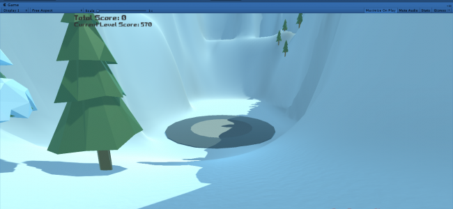 Screenshot 4182 650x300 - DownHill Snow Skiing Game In UNITY ENGINE With Source Code