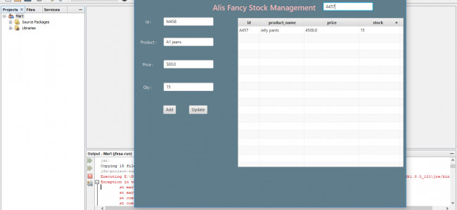 Screenshot 572 650x300 - Stock Management System In Java And JavaFX Using NetBeans With Source Code