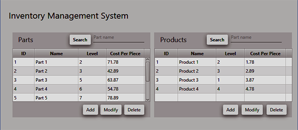 inventory management in java