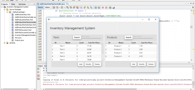 java inventory system source code