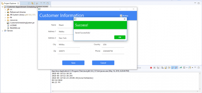 Screenshot 592 650x300 - Customer Information Management System In Java Using Eclipse With Source Code