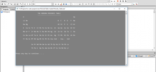Screenshot 699 650x300 - Periodic Table In C++ With Source Code