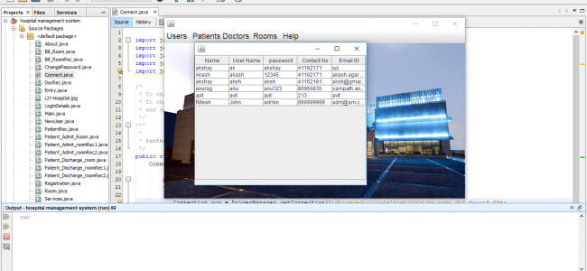 hospital management system project in java web application