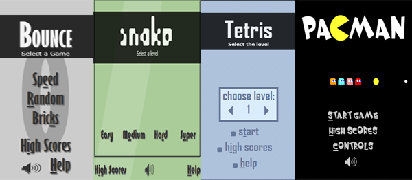 Games Collection In HTML5, JavaScript With Source Code