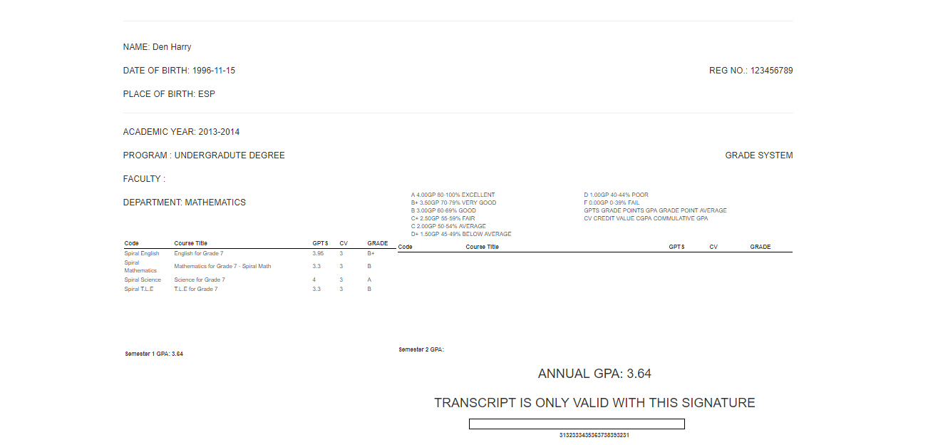 Screenshot 139 - STUDENT TRANSCRIPT PROCESSING SYSTEM IN PHP WITH SOURCE CODE